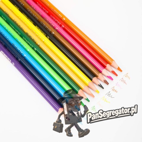 Kredki ołówkowe bezdrzewne COLORUN 12 kolorów EC00100 DELI