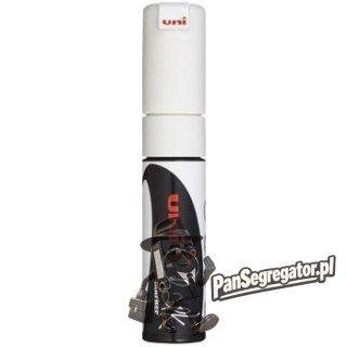 Marker kredowy UNI PWE-8K 8mm biały UNPWE8K/6BI