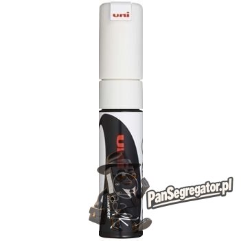 Marker kredowy UNI PWE-8K 8mm biały UNPWE8K/6BI
