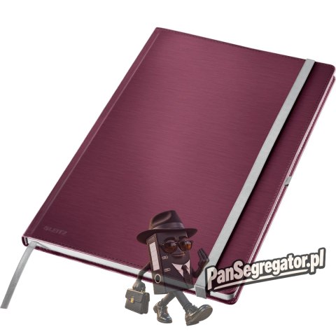 Notatnik w twardej oprawie Style A4 w kratkę ciemnoczerwony 44761028 LEITZ