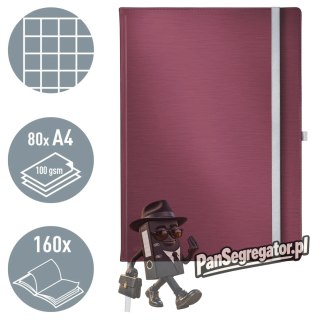Notatnik w twardej oprawie Style A4 w kratkę ciemnoczerwony 44761028 LEITZ