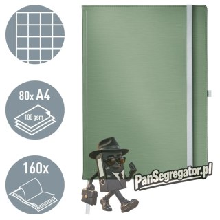 Notatnik w twardej oprawie Style A4 w kratkę seledynowy 44761053 LEITZ