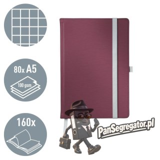 Notatnik w twardej oprawie Style A5 w kratkę ciemnoczerwony 44861028 LEITZ
