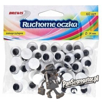 Oczka ruchome 14mm samoprzylepne (60szt.) RO09 Brewis