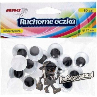 Oczka ruchome samoprzylepne 20mm(20szt.)RO12