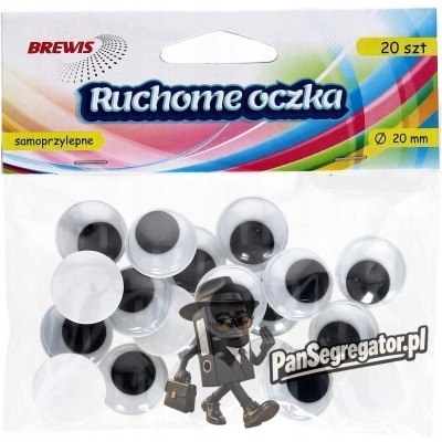 Oczka ruchome samoprzylepne 20mm(20szt.)RO12