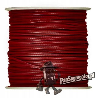 Sznurek bawełniany woskowany 1mm*25m czerwony SBW2 BREWIS