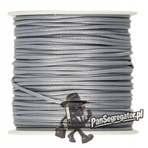 Sznurek bawełniany woskowany 1mm*25m srebrny SBW3 BREWIS