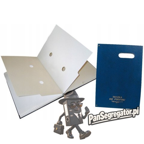 Teczki do podpisu 20k harmonijkowa z okienkiem granat 1826-920-035 WARTA