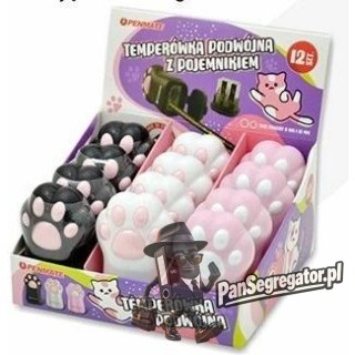 Temperówka podwójna z pojemnikiem KOCI ŁAPKA TT8834 PENMATE
