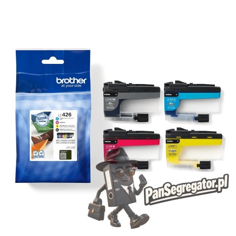 Tusz Brother LC-426VAL 4pack: Czarny, Cyjan, Purpurowy, Żółty
