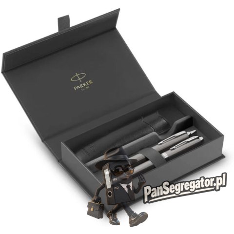 Zestaw długopis + pióro IM Srebrny CT w pudełku z etui 2214458 PARKER