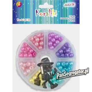 Zestaw perłowych koralików w pudełku 8mm (176 szt.) PJ-0569 ALIGA