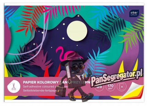 Zeszyt papierów kolorowych B5 8k samoprzylepnych INTERDRUK