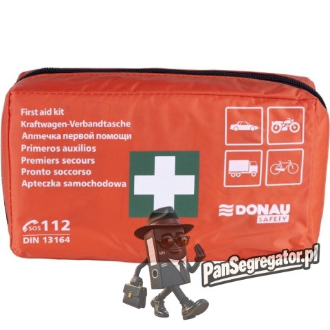 Apteczka samochodowa DONAU SAFETY materiałowa DIN pomarańczowa 32542411-07
