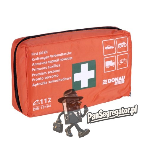 Apteczka samochodowa DONAU SAFETY materiałowa DIN pomarańczowa 32542411-07