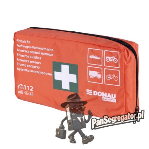 Apteczka samochodowa DONAU SAFETY materiałowa DIN pomarańczowa 32542411-07