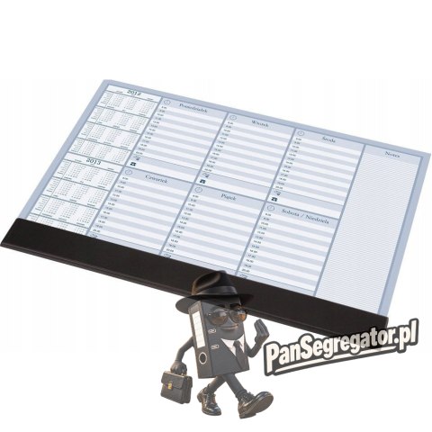 BIUWAR z listwą plan tygodnia 470x330mm 0318-0005-99 PANTA PLAST