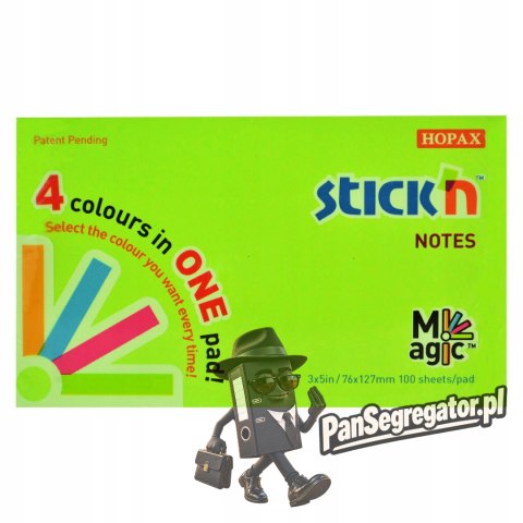 Bloczek STICK"N MAGIC PAD 76x127mm neon mix kolorów 21573