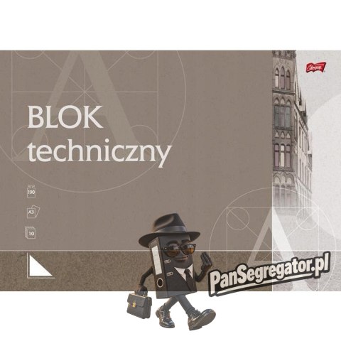 Blok techniczny A3 biały 160g. 10 kartek UNIPAP