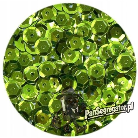 Cekiny błyszczące 8mm jasno zielone B100 BREWIS