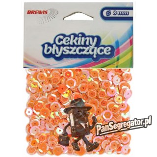 Cekiny błyszczące 8mm miedziane B150 BREWIS