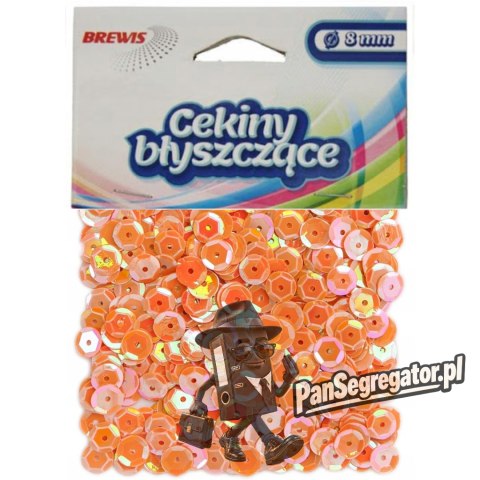 Cekiny błyszczące 8mm miedziane B150 BREWIS