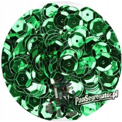 Cekiny błyszczące 8mm zielone B140 BREWIS