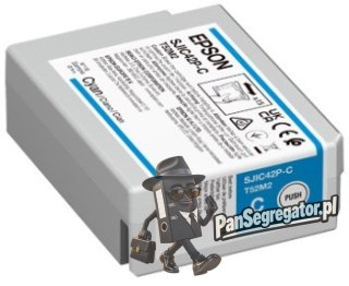 Epson SJIC42P-C nabój z tuszem 1 szt. Oryginalny Cyjan