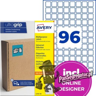 Etykiety do oznaczeń PPWR papierowe z trwałym klejem białe 20x20mm (10 ark.) L7131-10 AVERY ZWECKFORM