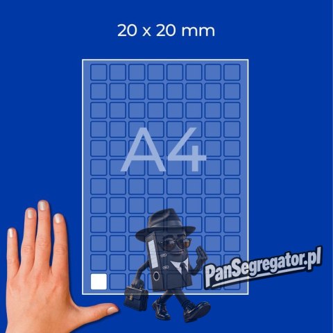 Etykiety do oznaczeń PPWR papierowe z trwałym klejem białe 20x20mm (10 ark.) L7131-10 AVERY ZWECKFORM