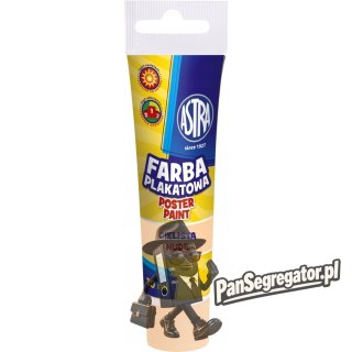 Farba plakatowa w tubkach 30ml szkolna cielista beżowa ASTRA