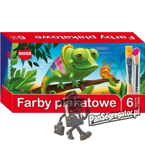 Farby plakatowe MONA 6 kol.20 ml 0081 ST.MAJEWSKI