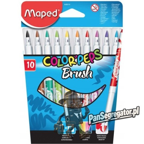 Flamastry COLORPEPS BRUSH 10szt. 848010 MAPED