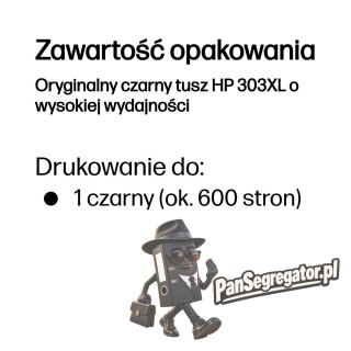 HP Oryginalny czarny tusz 303XL o wysokiej wydajności