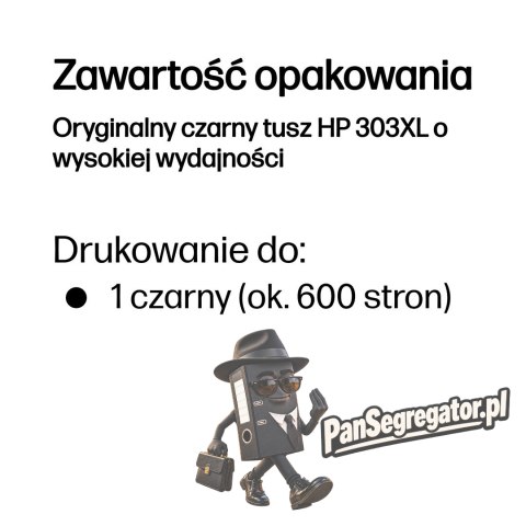 HP Oryginalny czarny tusz 303XL o wysokiej wydajności