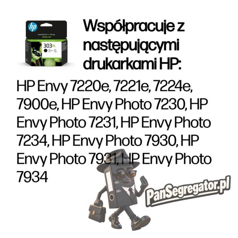 HP Oryginalny czarny tusz 303XL o wysokiej wydajności