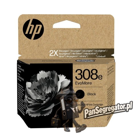 HP Oryginalny czarny tusz 308e EvoMore