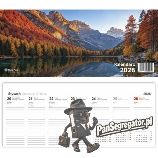 Kalendarz biurkowy poziomy 2026 0405-0902-99 Panta Plast