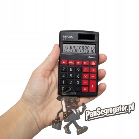 Kalkulator kieszonkowy M12 12-pozycyjny czarny 72614/90 ML MAUL