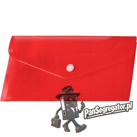 Koperta PP na zatrzask DL czerwona BT612-C TETIS