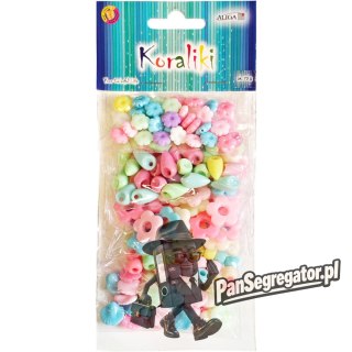 Koraliki plastikowe PJ-2851 mix kształtów ok. 73g ALIGA