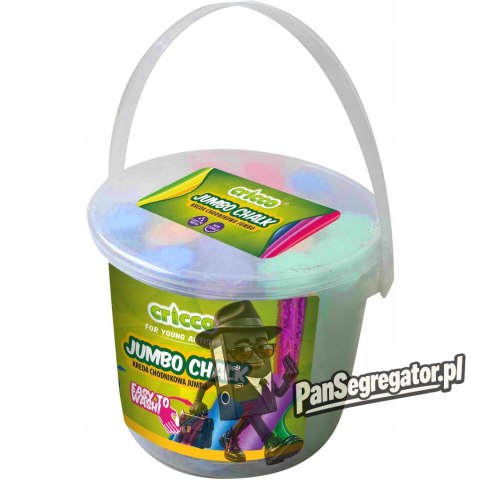 Kreda kolorowa jumbo CRICCO 20sztuk WIADERKO CR301PB20