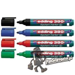 Marker flipchart okrągły 1.5-3mm czarny EDDING 380/001/C