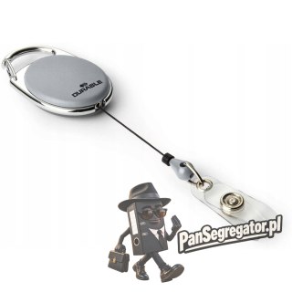 Mechanizm ściągający JOJO STYLE (10szt) szary długość 80cm 832410 metalowe zapięcie DURABLE