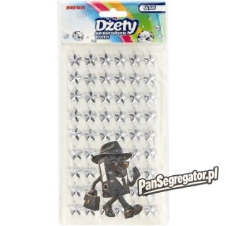 Naklejki dżety gwiazdki srebrne 10mm DS41 BREWIS
