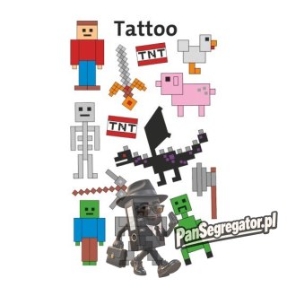 Naklejki tatuaże dla dzieci PIKSELE MINECRAFT 56771 Z-DESIGN KIDS TATTOO AVERY ZWECKFORM
