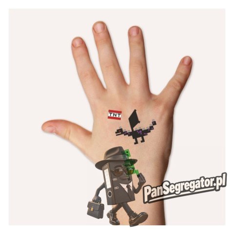 Naklejki tatuaże dla dzieci PIKSELE MINECRAFT 56771 Z-DESIGN KIDS TATTOO AVERY ZWECKFORM