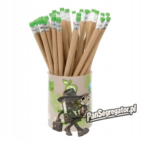 Ołówek z papieru kraftowego z zieloną gumką ECO 206022001 ASTRA
