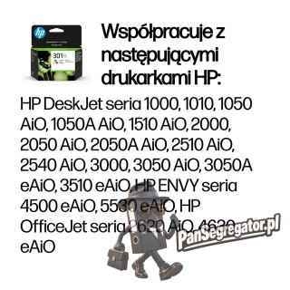 POJEMNIK Z TUSZEM COLOR NO.301XL 6ML CH564EE HP